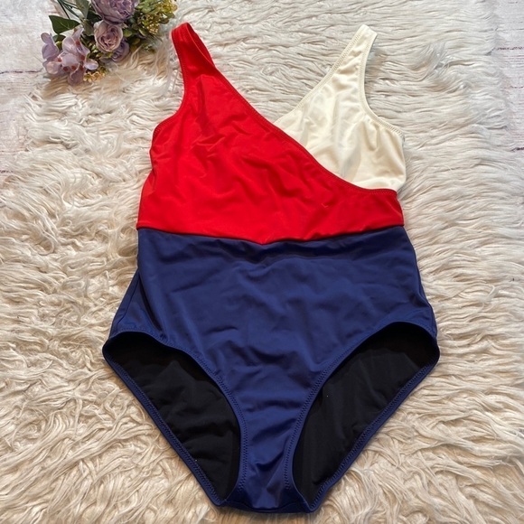 Solid & Striped Ballerina One Piece Swimsuit in Firecracker sz M - Picture 2 of 9